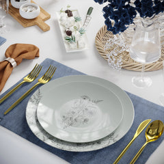 10"" Dandelion Bloom Design Plastic Plates (10)