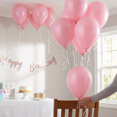 Bulk 9" New Pink Latex Balloons - 100 Count