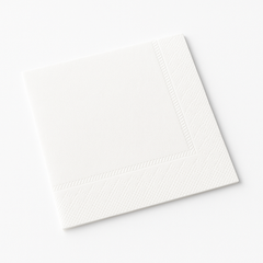 Elegant White Hot Stamped Beverage Napkins
