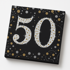 Sparkling Celebration 50th Birthday Lunch Napkins