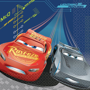 Disney Cars 3 Racing Adventure Lunch Napkins - 6.5 In. x 6.5 In., 16-Pack