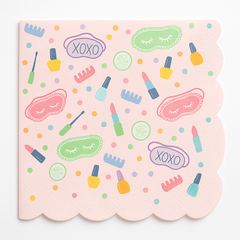 Spa Party Luncheon Napkins - Fun and Stylish Birthday Tableware - 6.5 In. X 6.5 In.