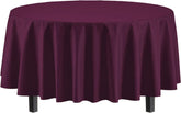 Plum Round plastic Table Cover