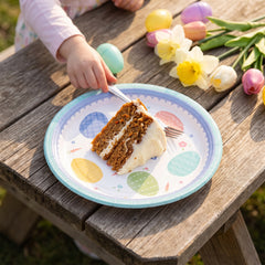 Pretty Pastel Easter Dessert Plates - 7" Round, 8-Pack