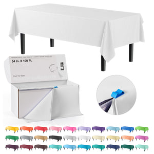 54 In. x 100 Ft. Cut To Size Table Roll | White