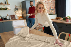 54 In. x 300 Ft. Cut To Size Table Roll | Ivory | Case of 4