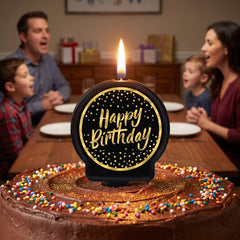 Confetti Wishes Happy Birthday Molded Candle