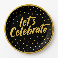 Let's Celebrate Confetti Paper Plates - 6.75" (8 Count)