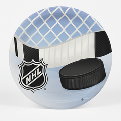 NHL Ice Time 7" Round Paper Dessert Plates - 8 Pack