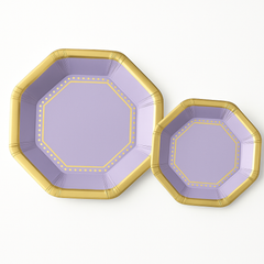 Lavender Premium Octagonal Paper Plates