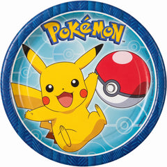 Pokemon Pikachu 7" Paper Dessert Plates - 8 Pack