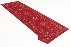 Western "Bandana" Fabric Table Runner, 14x72-Inch, Red