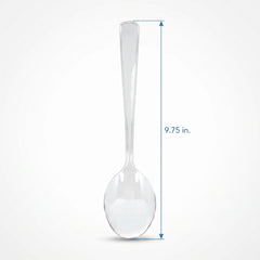 Clear 9.75" Plastic Serving Spoons for Catering