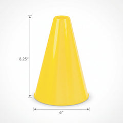 Vibrant Yellow Megaphone - 8" Cone for Team Spirit