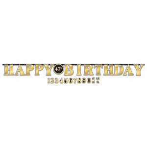Better with Age Customizable "Happy Birthday" Banner Decoration, 10-ft