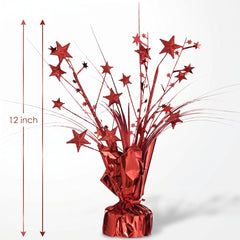 Stunning Red Metallic Foil Spray Centerpiece - 12-Inch