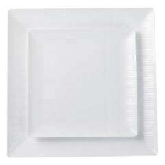6.5 In. White Zen Design Plates | 10 Count