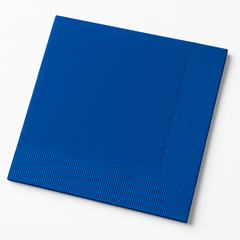 Royal Blue Beverage Napkins - Solid Color - 5 In. X 5 In.