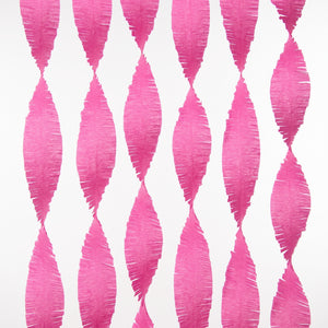 Bright Pink Fringe Crepe Streamer - 30 ft