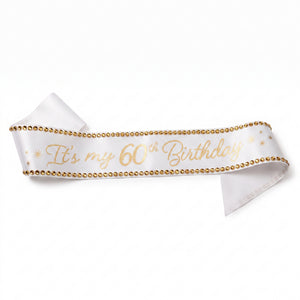 Golden Age 60th Birthday Celebration Sash