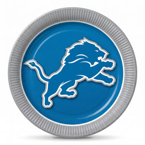Detroit Lions 9" Round Paper Plates - NFL Party Essentials