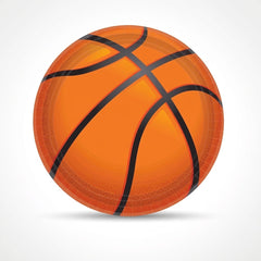 Slam Dunk Basketball Paper Plates - 10.5"