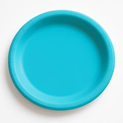 Caribbean Blue 6.75" Round Paper Plates - 16ct