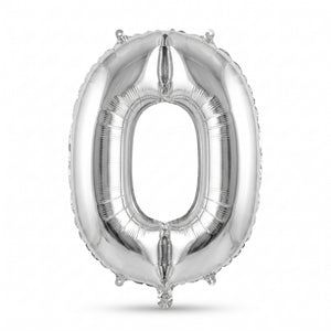 Silver Foil Letter 'O' Balloon - Air-Filled Metallic Decoration