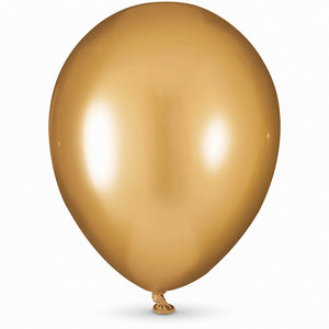 Luxaire Premium Gold Metallic 5" Latex Balloons - 50 Pack