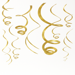 Gold Spiral Hanging Decorations