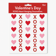 Valentine's Day XOXO Heart Hanging Decorations