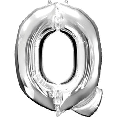 Silver Foil Letter 'Q' Balloon - Metallic Birthday Party Decoration