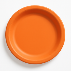 Vibrant Orange 10" Paper Dinner Plates - Pack of 20