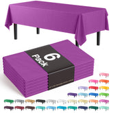 Magenta Plastic Table Covers | 6 Pack - 54 In. x 108 In.