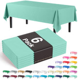 Mint Plastic Table Covers | 6 Pack - 54 In. x 108 In.