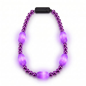 Radiant Purple Light-Up Bead Necklace