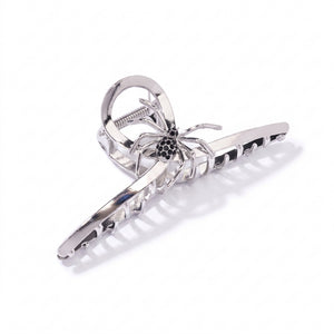Silver Twist Spider Claw Hair Clip