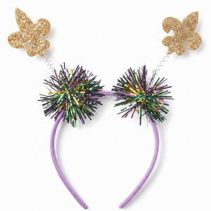 Glitter Fleur De Lis Masquerade Headbopper