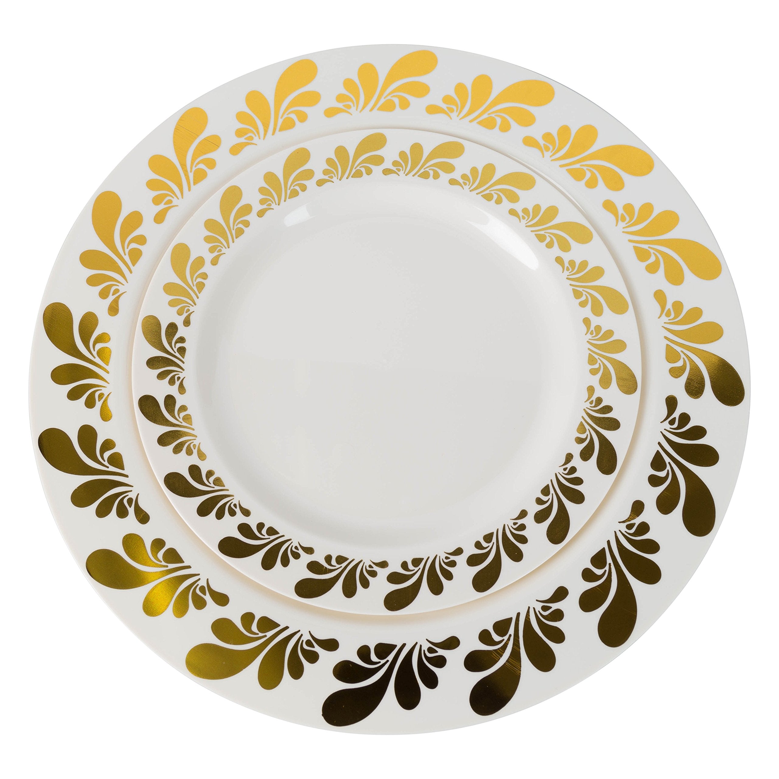 7.5 In. Gold Splash Design Plates | 10 Count