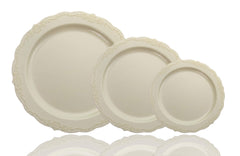 7.5 In. Ivory Victorian Design Plates | 20 Count