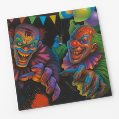 Creepy Carnival Blacklight Beverage Napkins - 12 Pack