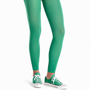 Festive Green Footless Tights - One Size