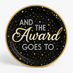 Awards Night "And the Award Goes To" 10-Inch Paper Dinner Plates - 8 Pack