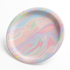 Pastel Marble 6.75" Round Paper Plates