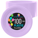 7 In. Lavender Plastic Plates | 100 Count