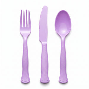Brava! Purple Plastic Cutlery Set - 24 Count