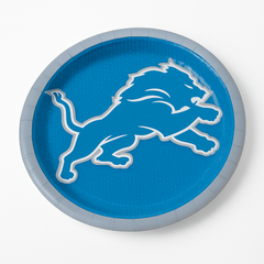 Detroit Lions 9" Round Paper Plates - NFL Party Essentials