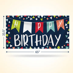 Colorful "Happy Birthday" Celebration Banner