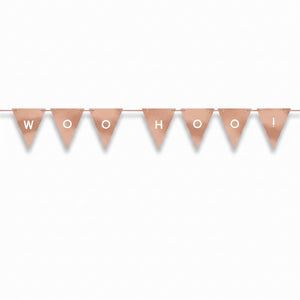 Custom Rose Gold Pennant Banner with Letter Stickers