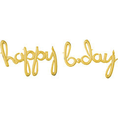 Pastel Confetti Metallic Foil Birthday Balloon Banner